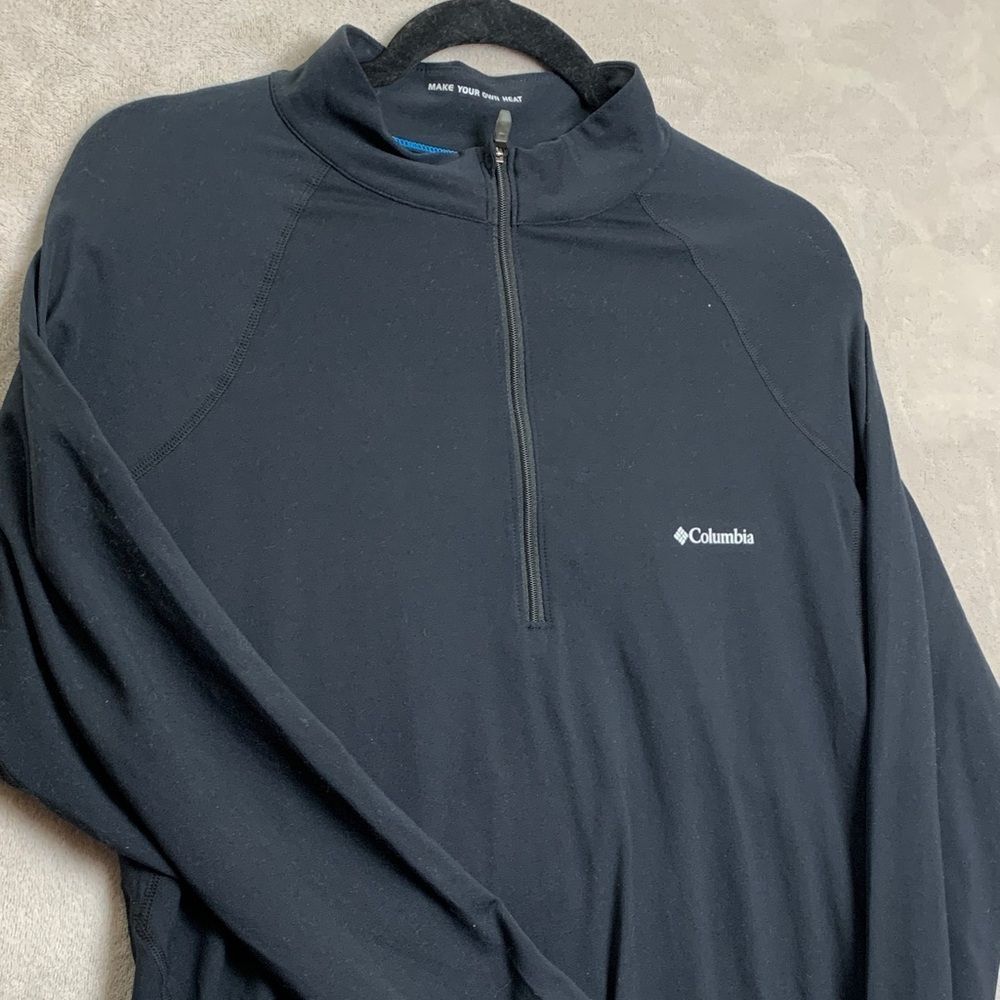 COLUMBIA | XL Women THERMAL OMNI BASE LAYER 1/4 ZIP LONG SLEEVE SHIRT | BLACK
